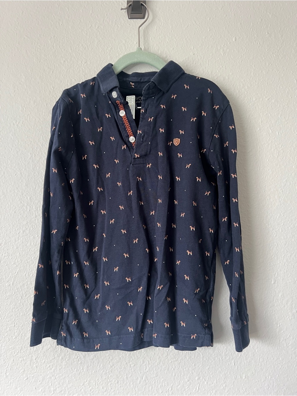 Mayoral Blue Beagle Dog Long Sleeve Shirt